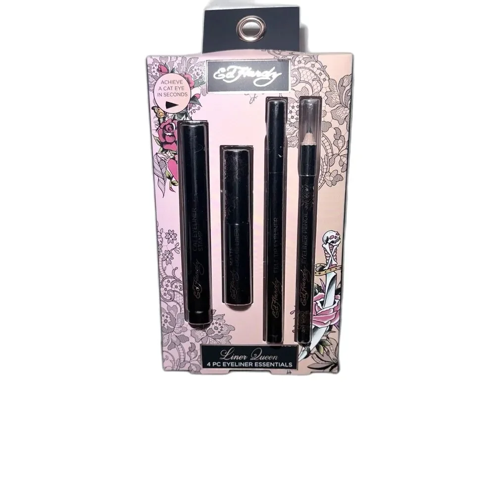 Ed Hardy Liner Queen 4 Pc Eyeliner Essentials Kit New In Box